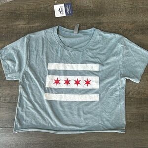 Net cropped chicago tshirt